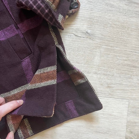 Madewell Purple plaid oversized shacket - Picture 8 of 9